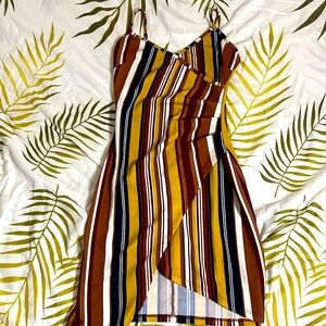 Stripped multi colored strapped dress